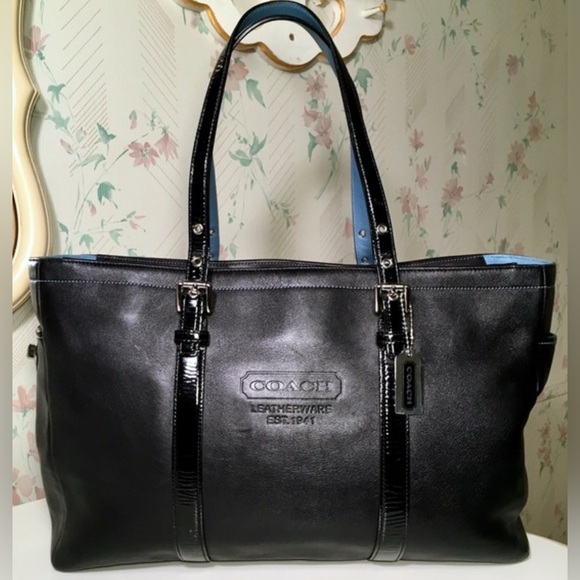 Coach 1941 Leatherware Black Leather Tote Bag - Picture 1 of 15